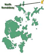 Orkney map showing North Ronaldsay